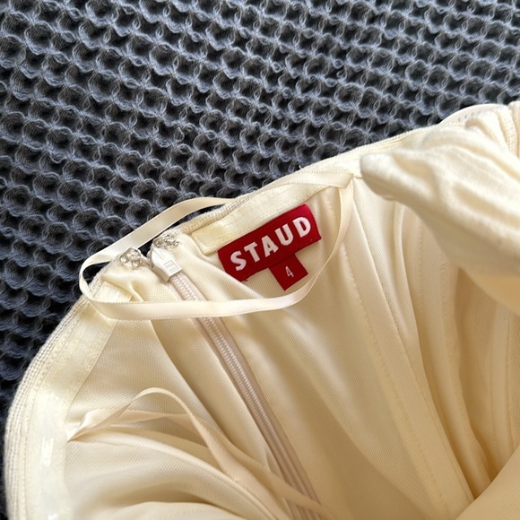 STAUD Hightide Dress Cream - size 4 - Picture 9 of 9